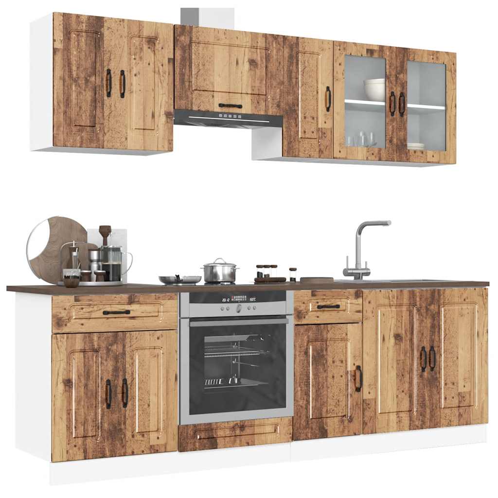 Set Mobili Da Cucina 8 Pz Kalmar In Truciolato