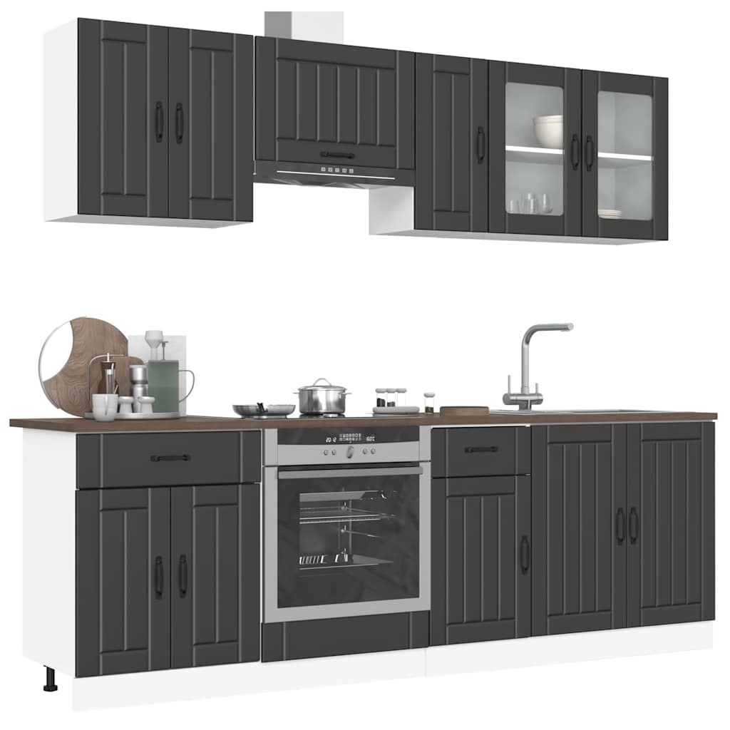 Set Mobili Da Cucina 8 Pz Kalmar In Truciolato