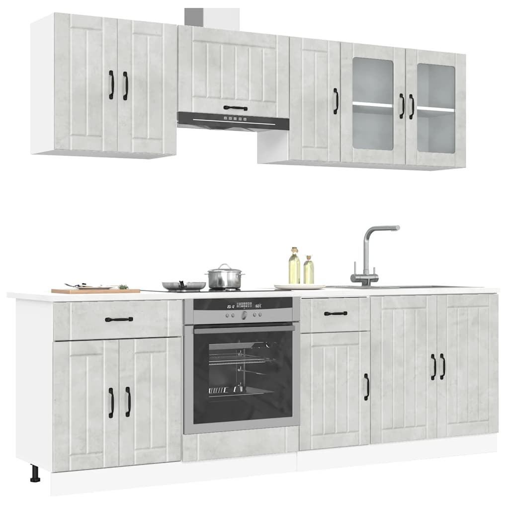 Set Mobili Da Cucina 8 Pz Kalmar In Truciolato