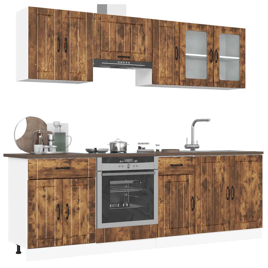 Set Mobili Da Cucina 8 Pz Kalmar In Truciolato
