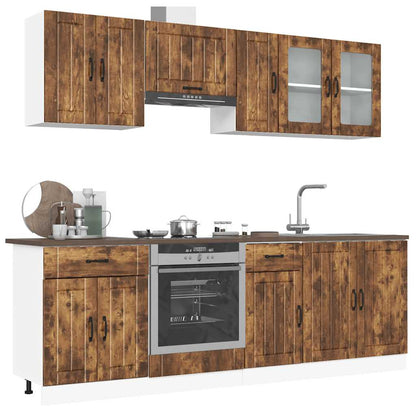 Set Mobili Da Cucina 8 Pz Kalmar In Truciolato