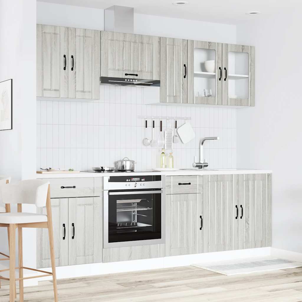 Set Mobili Da Cucina 8 Pz Kalmar In Truciolato