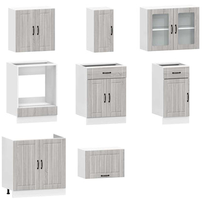 Set Mobili Da Cucina 8 Pz Kalmar In Truciolato