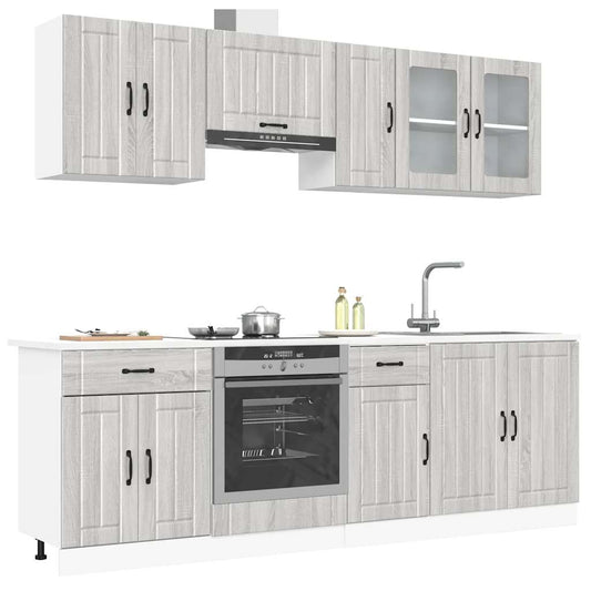 Set Mobili Da Cucina 8 Pz Kalmar In Truciolato