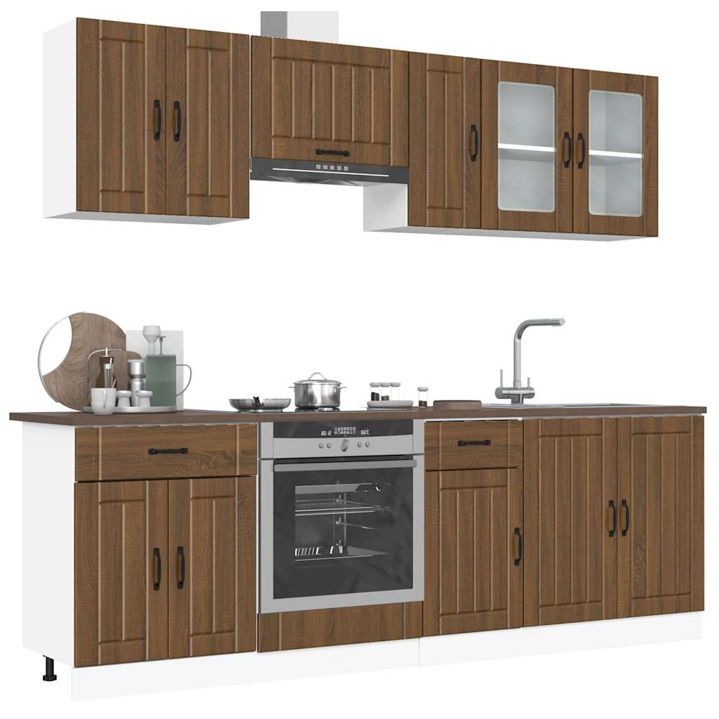 Set Mobili Da Cucina 8 Pz Kalmar In Truciolato