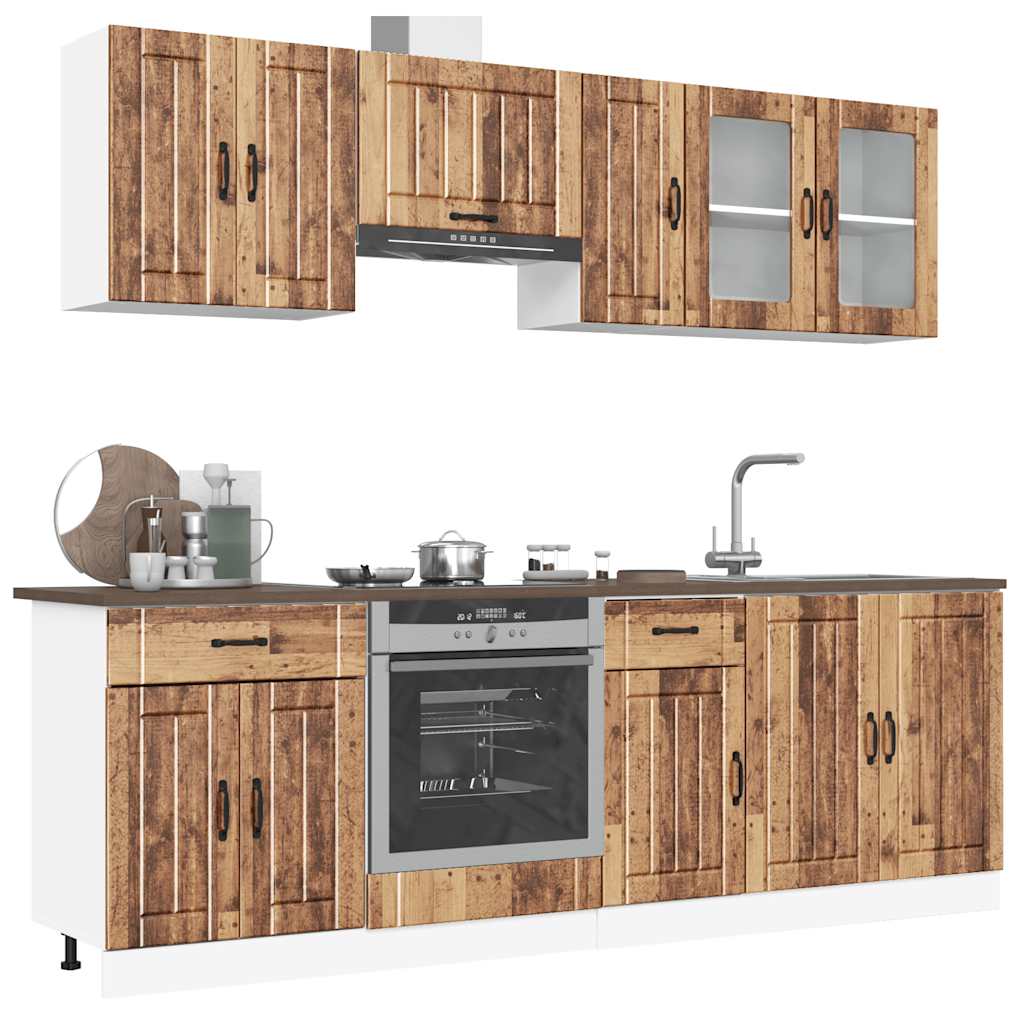 Set Mobili Da Cucina 8 Pz Kalmar In Truciolato