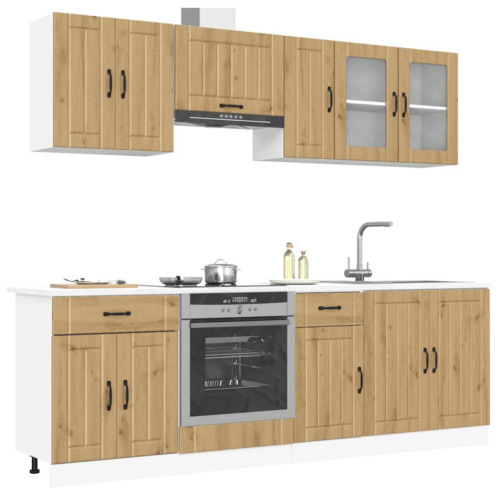 Set Mobili Da Cucina 8 Pz Kalmar In Truciolato