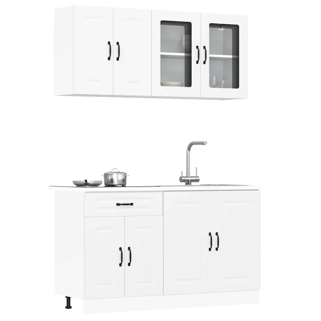 Set Mobili Da Cucina 4 Pz Kalmar Legno Vecchio In Truciolato