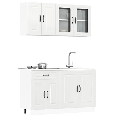 Set Mobili Da Cucina 4 Pz Kalmar Legno Vecchio In Truciolato