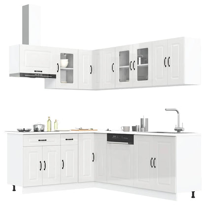 Set Mobili Da Cucina 11 Pz Kalmar Neri Legno Multistrato