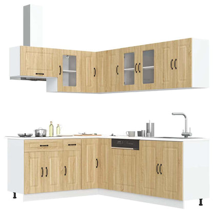 Set Mobili Da Cucina 11 Pz Kalmar Neri Legno Multistrato