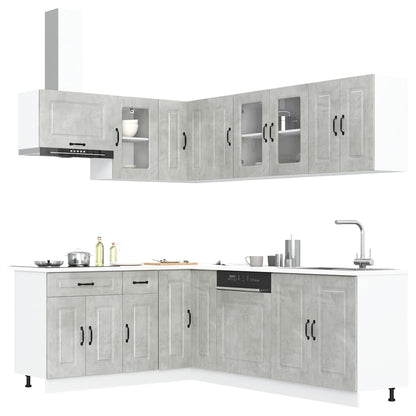 Set Mobili Da Cucina 11 Pz Kalmar Neri Legno Multistrato
