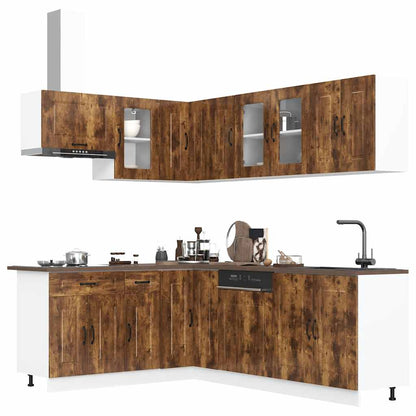 Set Mobili Da Cucina 11 Pz Kalmar Neri Legno Multistrato