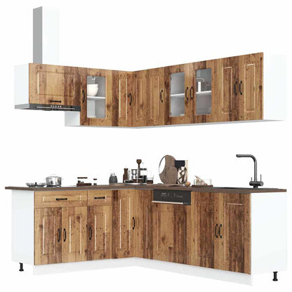 Set Mobili Da Cucina 11 Pz Kalmar Neri Legno Multistrato