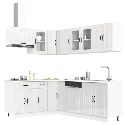 Set Mobili Da Cucina 11 Pz Lucca Neri Legno Multistrato