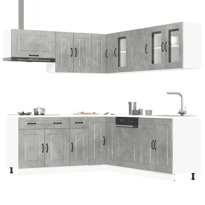 Set Mobili Da Cucina 11 Pz Kalmar Neri Legno Multistrato
