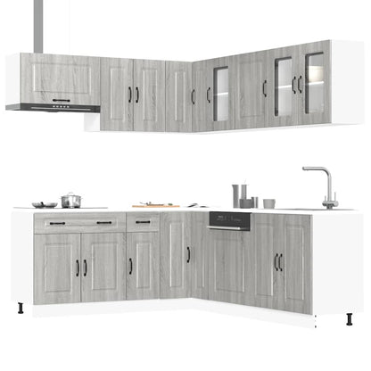 Set Mobili Da Cucina 11 Pz Kalmar Neri Legno Multistrato