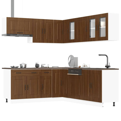 Set Mobili Da Cucina 11 Pz Kalmar Neri Legno Multistrato