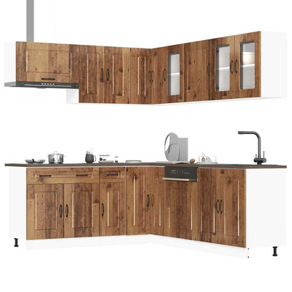 Set Mobili Da Cucina 11 Pz Kalmar Neri Legno Multistrato