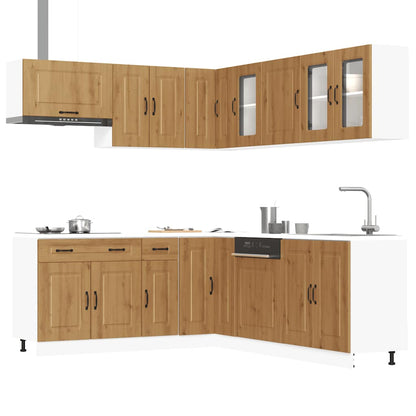 Set Mobili Da Cucina 11 Pz Kalmar Neri Legno Multistrato