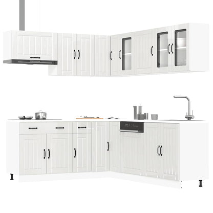 Set Mobili Da Cucina 11 Pz Lucca Bianchi Legno Multistrato