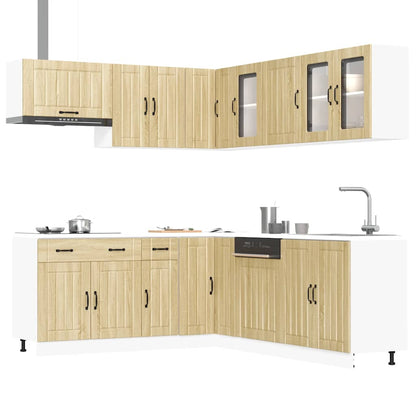 Set Mobili Da Cucina 11 Pz Lucca Bianchi Legno Multistrato