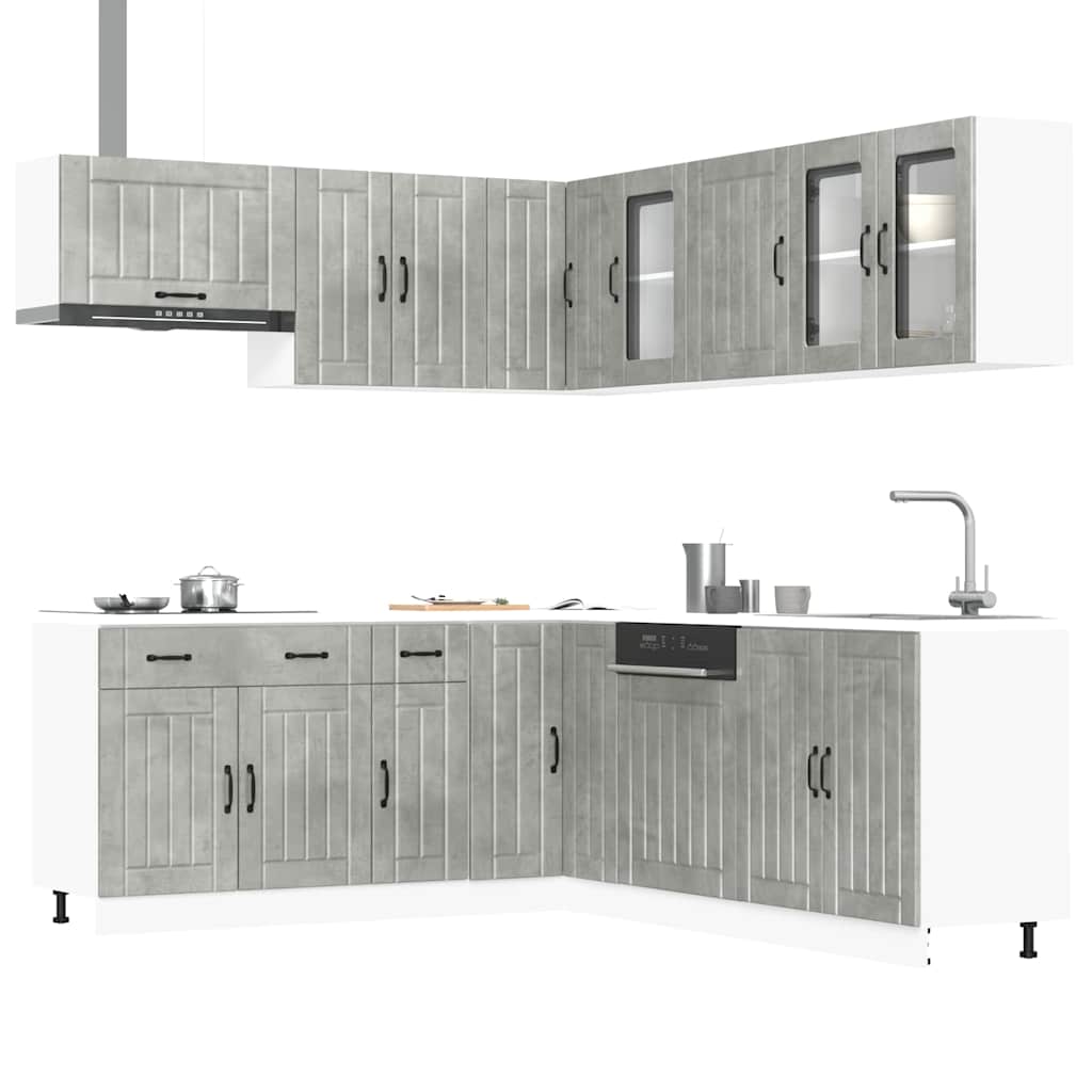 Set Mobili Da Cucina 11 Pz Lucca Bianchi Legno Multistrato