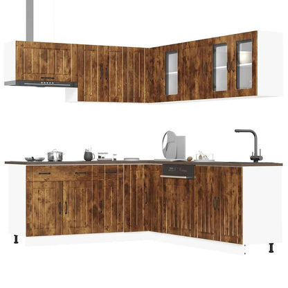 Set Mobili Da Cucina 11 Pz Lucca Bianchi Legno Multistrato