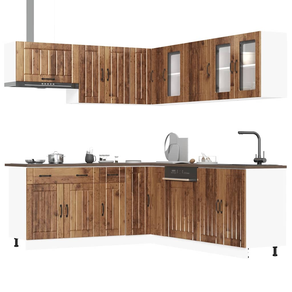 Set Mobili Da Cucina 11 Pz Lucca Bianchi Legno Multistrato
