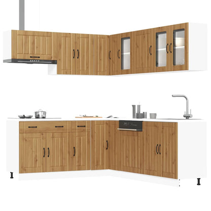 Set Mobili Da Cucina 11 Pz Lucca Bianchi Legno Multistrato