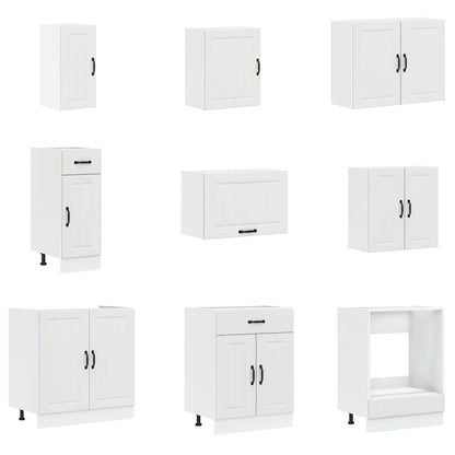 Set Mobili Da Cucina 14 Pz Lucca Bianchi Legno Multistrato