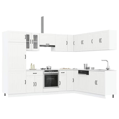 Set Mobili Da Cucina 14 Pz Lucca Bianchi Legno Multistrato