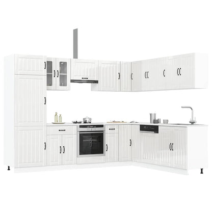 Set Mobili Da Cucina 14 Pz Lucca Bianchi Legno Multistrato