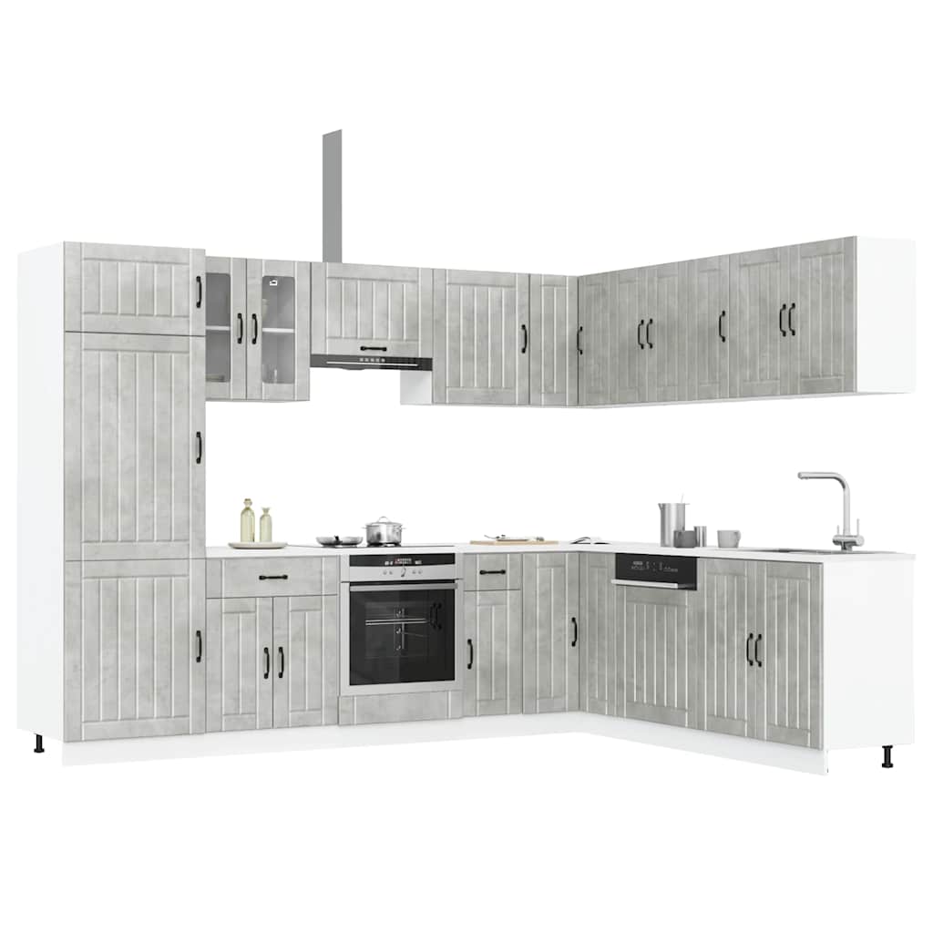 Set Mobili Da Cucina 14 Pz Lucca Bianchi Legno Multistrato