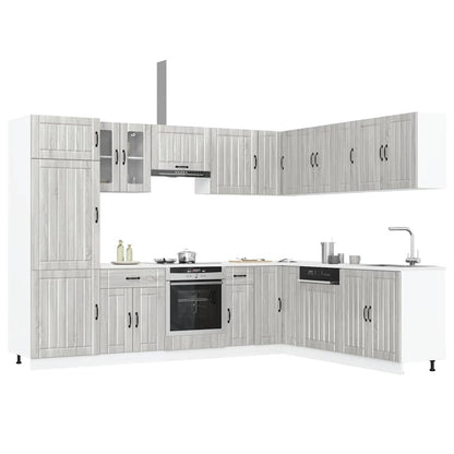 Set Mobili Da Cucina 14 Pz Lucca Bianchi Legno Multistrato