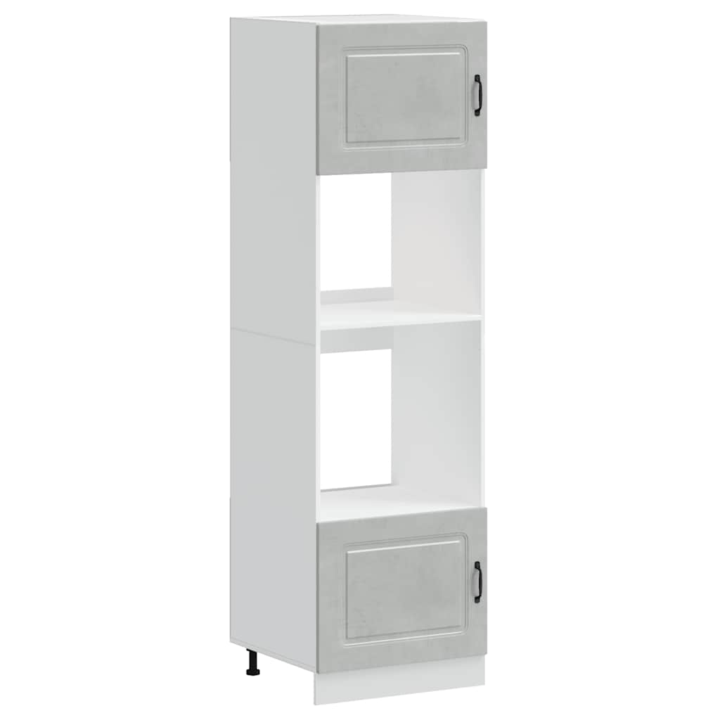 Armadi Forno 2 Pz Lucca In Legno Multistrato Grigio Cemento