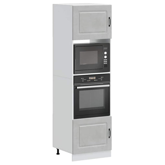 Armadi Forno 2 Pz Lucca In Legno Multistrato Grigio Cemento