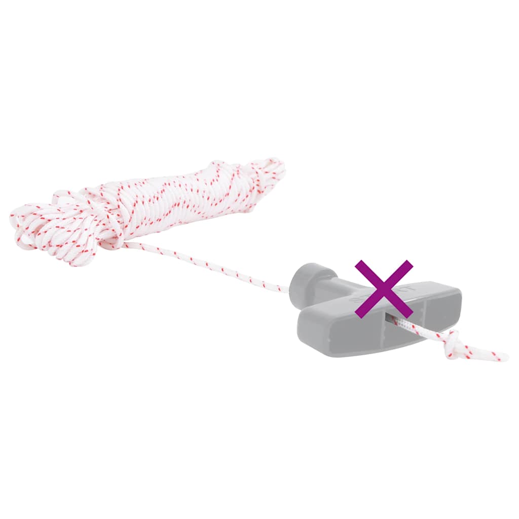 Fune Di Avviamento A Strappo Bianco E Rosso Ø 10 M In Nylon
