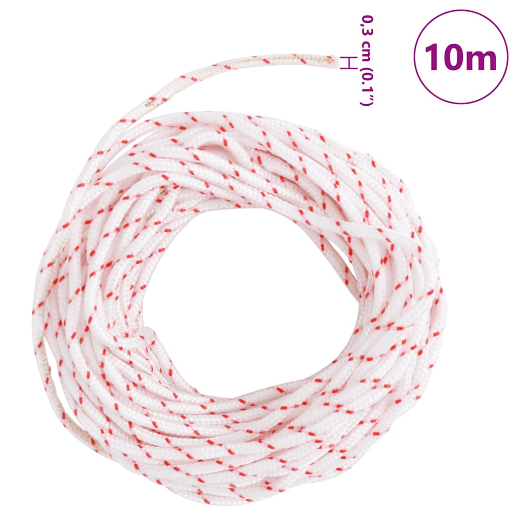 Fune Di Avviamento A Strappo Bianco E Rosso Ø 10 M In Nylon