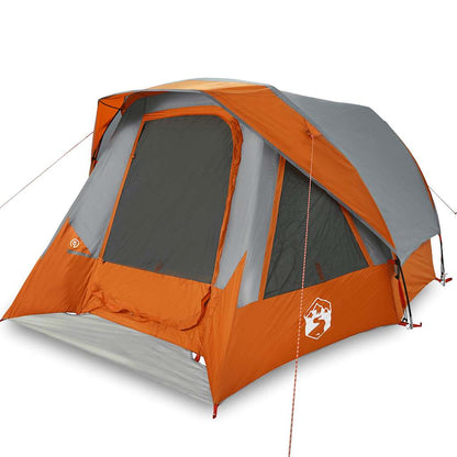 Tenda Familiare Cabina 6 Persone Grigia Arancione Impermeabile