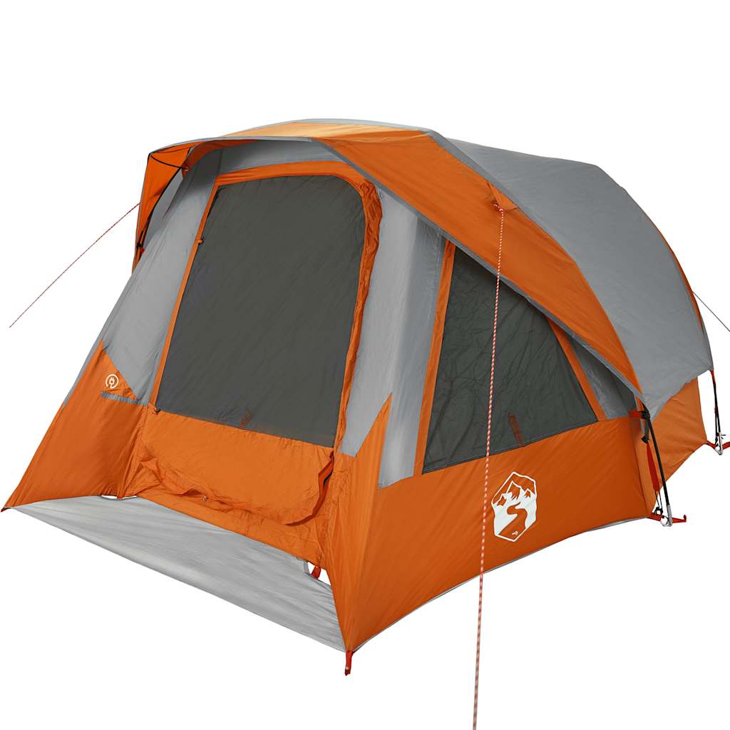 Tenda Familiare Cabina 6 Persone Grigia Arancione Impermeabile