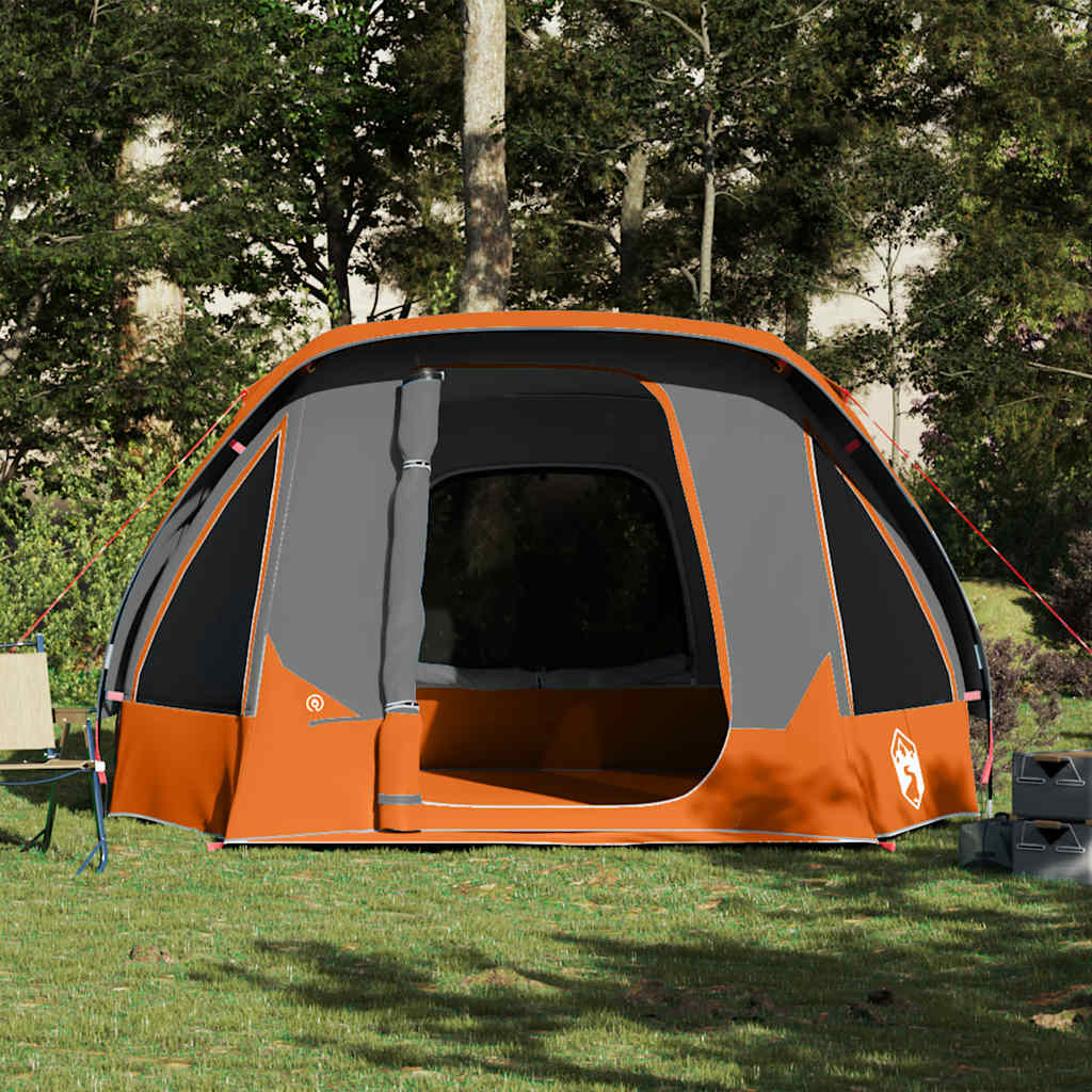 Tenda Familiare Cabina 6 Persone Grigia Arancione Impermeabile