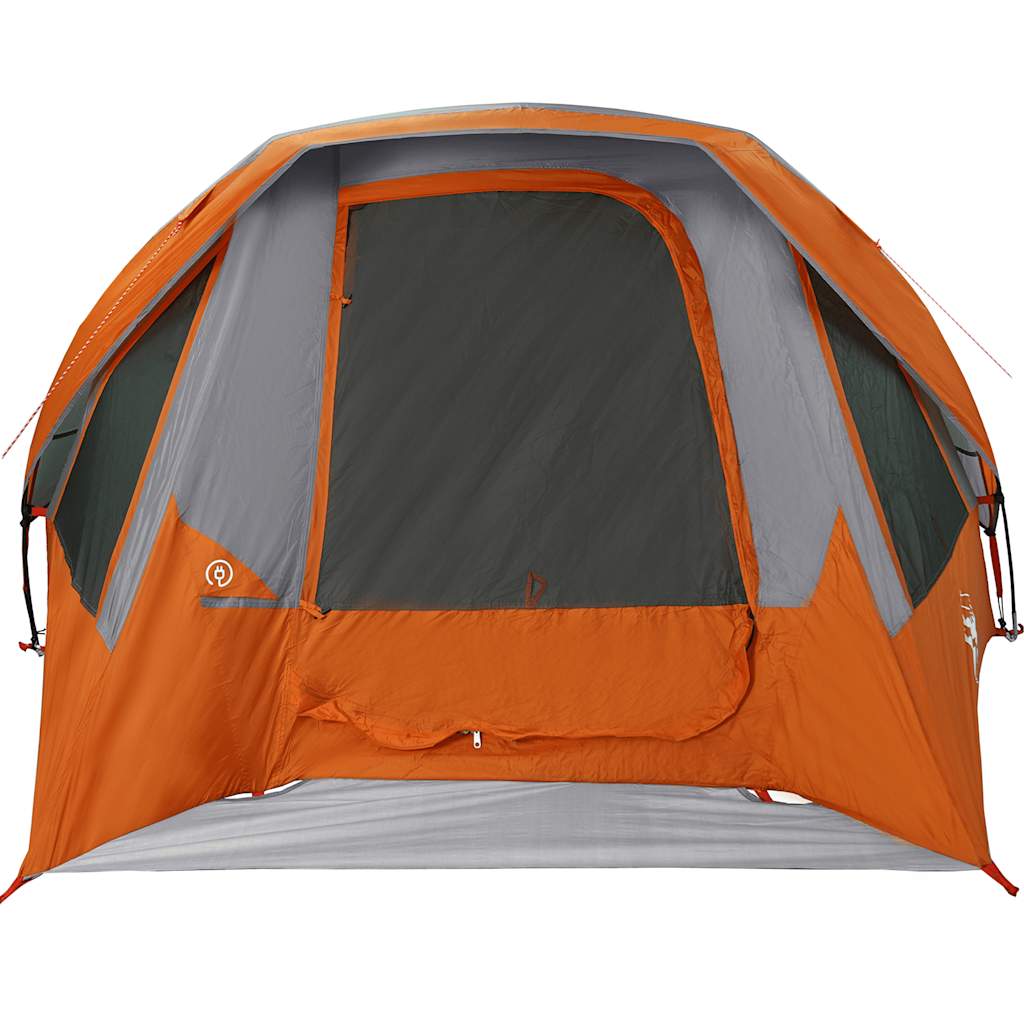 Tenda Familiare Cabina 6 Persone Grigia Arancione Impermeabile