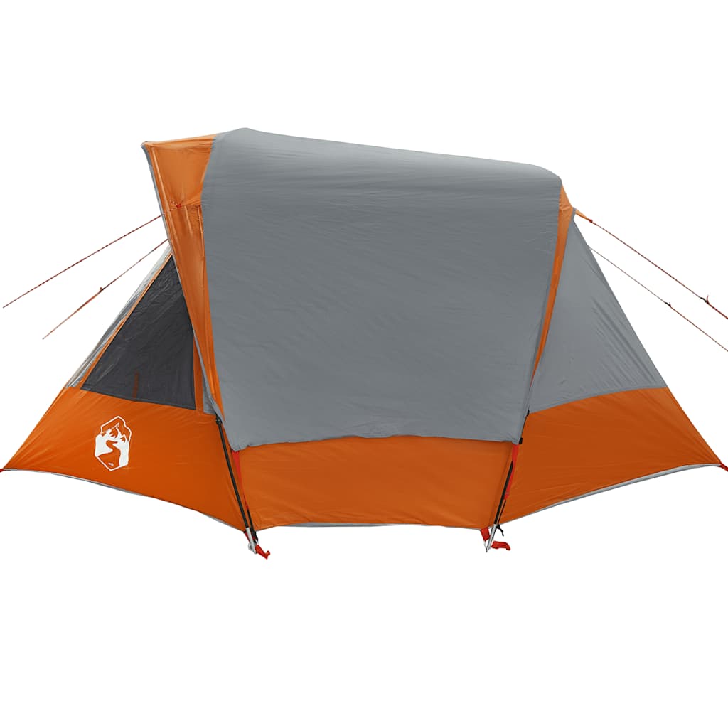 Tenda Familiare Cabina 6 Persone Grigia Arancione Impermeabile