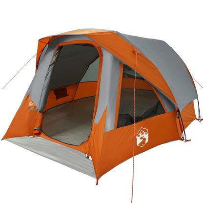 Tenda Familiare Cabina 6 Persone Grigia Arancione Impermeabile