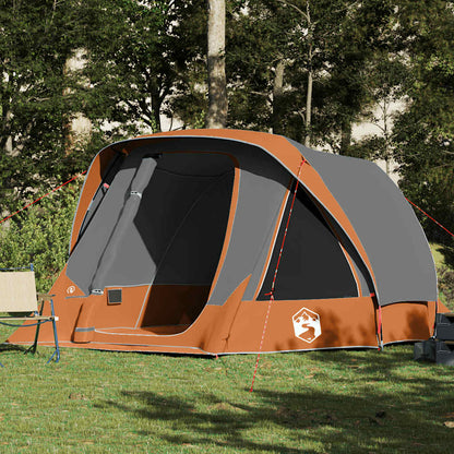 Tenda Familiare Cabina 6 Persone Grigia Arancione Impermeabile