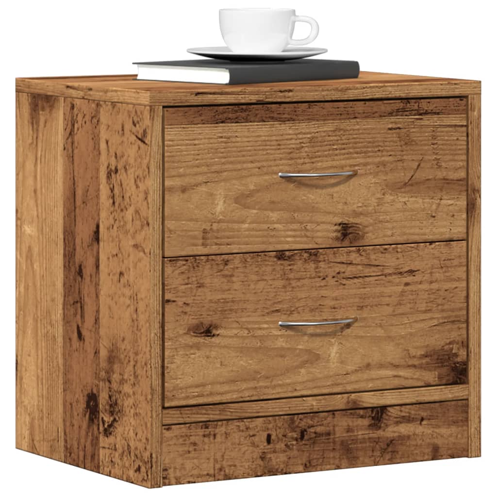 Comodini 2Pz 40X30X40 Cm In Legno Multistrato
