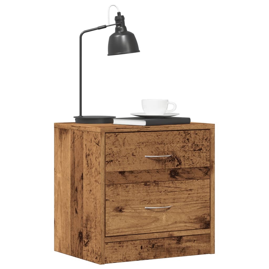 Comodini 2Pz 40X30X40 Cm In Legno Multistrato
