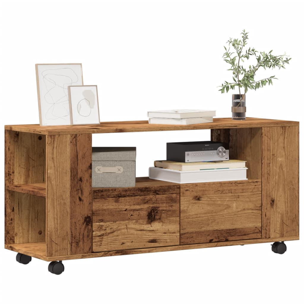 Mobile Porta Tv Con Ruote 102X34,5X43 Cm Truciolato