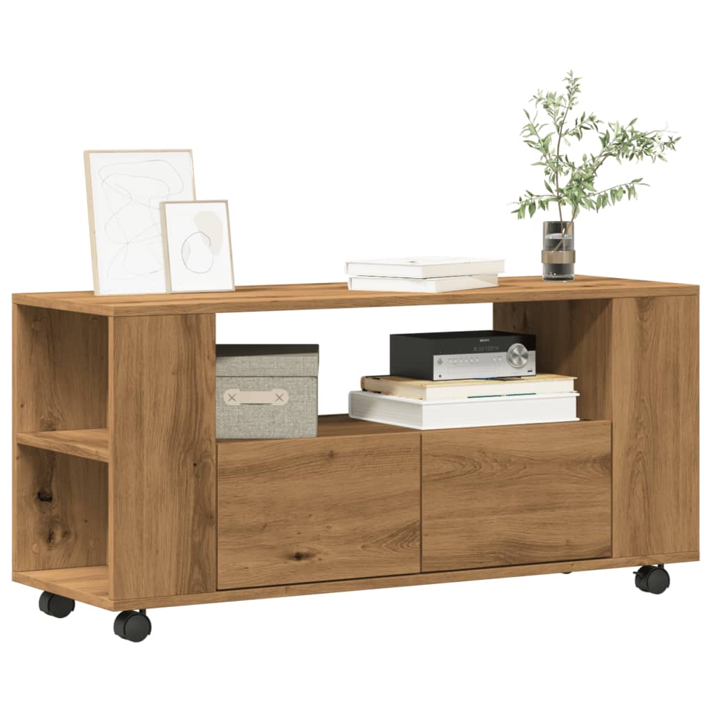 Mobile Porta Tv Con Ruote 102X34,5X43 Cm Truciolato